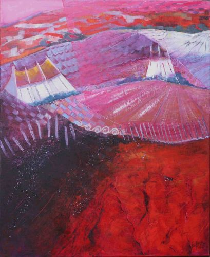 Les champs - 61x50cm