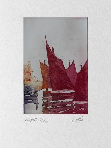 Au port - 10x15cm (aquatinte)