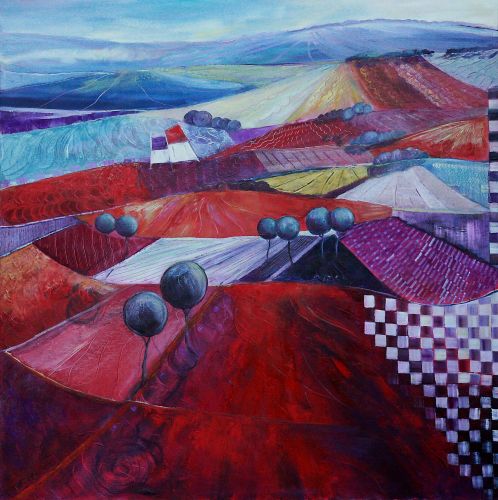 Envolée champêtre - 100x100cm