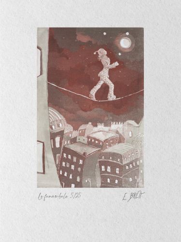 Le funambule - 20x30cm (eau forte et aquatinte)