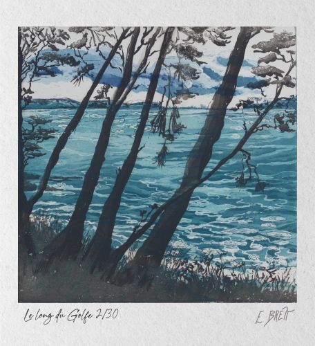 Le long du Golfe - 30x30cm (eau forte et aquatinte)